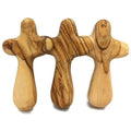 Wholesale 4" Eco-Friendly Olive Wood Cross for Religious Blessing Christian Easter Gift Comfort Holding Small Wooden Cross for