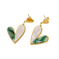 New Fashion Personality Jewelry Waterproof Stainless Steel Earrings Heart Shape Round Hoop Earrings for Women