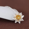Wholesale New Fashion Jewelry Chain 925 Silver Lotus Necklace for Women MegaBDM