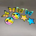 EN471 High Visibility rainbow Embossed 3d Bags Garment Clothing Decorative Sew on Reflective Brand Name logo Tag Patch Label