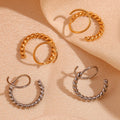 Twisted Winding Stud Earrings for Women 18k Gold Plated Stainless Steel Jewelry Women's Accessories Fashion Jewelry Earrings