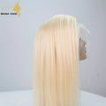 High Quality Straight Human Hair 613 Blonde Long Wig Lace Front