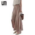 Cheap Customized Korean Fashion Summer Elegant Lightweight Wide Bell Bottoms High Waist Casual Pants for Ladies