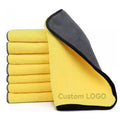 Solid Color Plush Microfiber Cleaning Cloth Quick-Dry Woven Twisted Pattern for Household Car Washing Auto Detailing Towel