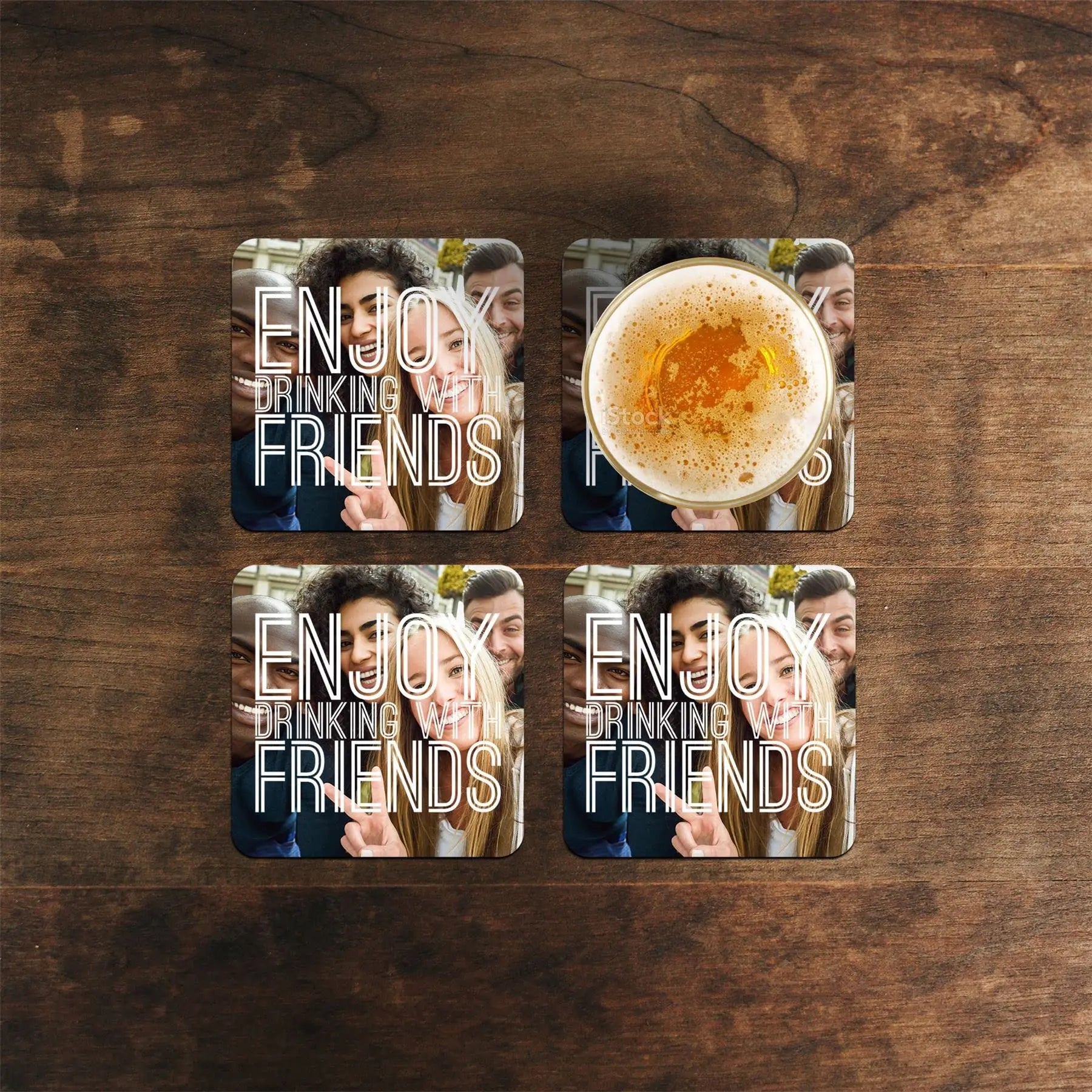 Eco-Friendly Custom Paper Coasters Cardboard Disposable Cup Mats for Hotels and Catering Events