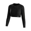 Women's Athletic Raglan Sleeve Top Crop Cutting Breathable Lightweight Poly-Spandex for Fitness Training Casual Wear