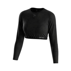 Women's Athletic Raglan Sleeve Top Crop Cutting Breathable Lightweight Poly-Spandex for Fitness Training Casual Wear