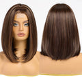 Brown Synthetic Wig Lace Hairline Blonde Striped Wig Heat Resistant Lace Wig Ftl007 Smooth Hot Sale