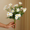 Factory Wholesale Multicolor Mini 9 Heads Cute Silk Artificial Daisy Chrysanthemum Decorative Flower Bouquet for Wedding