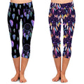Small MOQ Mix Design Peach Skin Buttery Soft Purple Capri Dreamcatcher Women Leggings