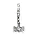 Viking Jewelry Stainless Steel Nordic Viking Thor's Hammer Mjolnir Pendant Men's Necklace