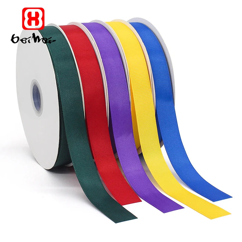 Wholesale Gift Ribbon  1 Inch Polyester Grosgrain Ribbons Roll 100 Yards Per Roll  Accept Customized Print