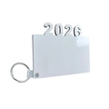 2026 Hot Graduate Double Sides White Personalized Printed 2026 Key Chains Sublimation MDF 2026 Keychain