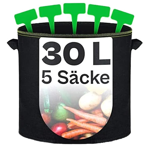 Durable 10-Gallon Non-Woven Plastic Grow Bags Outdoor Plant Fiber Pots for Plant Growing