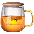 Custom Glass Filter Flower Tea Cup with Strainer