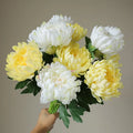 Factory Sale Artificial Marigold Flowers Stem Chrysanthemum Flores Realistic Silk Mum Flower for Home Wedding Party Decoration