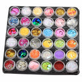 36pcs/set Jewelry Box with Glitter Sequins for for Nail Art Slime Fillers