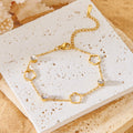 New Hot-selling Fashion High-end Stainless Steel Diamond Hollow Petal Bracelet for Women Simple and Versatile No Fading