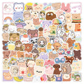 100Pcs Cute Korean Cartoon Bear Girl VSCO Waterproof Decorative Stickers for Wall Notebook Laptop PVC Custom Sticker Pack