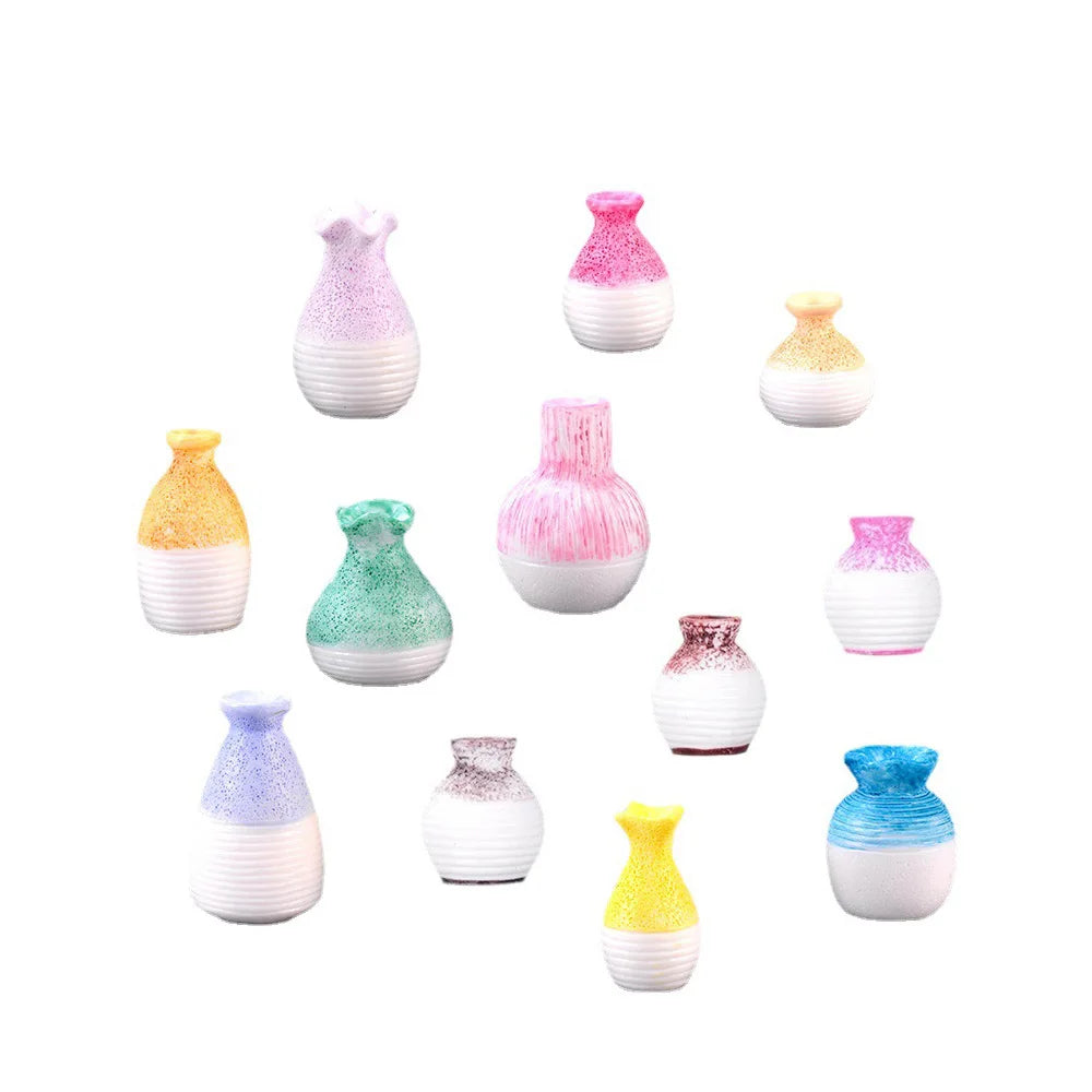 Wholesale Price Hot Sale Pretty 3d Miniature Vase Resin Charms Elf Props Diy Accessories