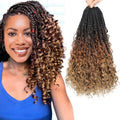 Goddess Bohemian Box Braids Crochet Hair Extension 14" 18" Box Braids Boho Crochet Hair Synthetic Braiding Hair for Black Women