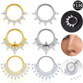 Gaby ASTM F136 Nose Ring Septum Clicker G23 Titanium Ear Piercing Jewelry Titanium Earrings Hoop Nose Stud Sexy Body Jewelry