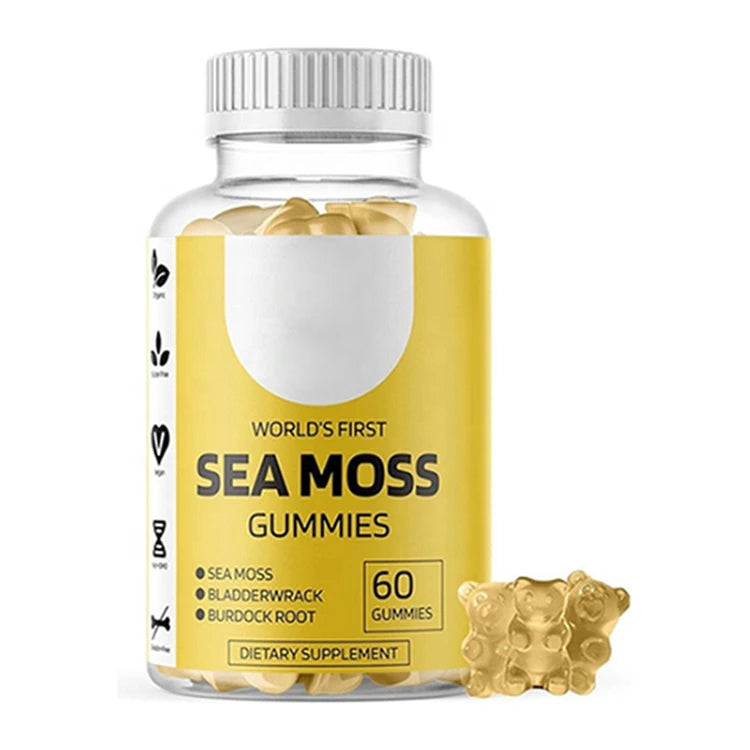 Low Moq Foodimmune Boosterraw Vegan Flavored Sea Moss Organic Seamoss Gummies Private Label