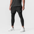 Men's Yoga Pants Legging Mock Two-Piece Fitness Training Stretch Quick Dry Trousers Skinny Stretch Ankle Pants