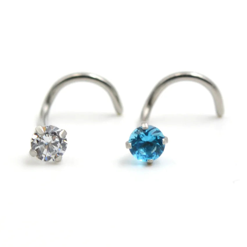 Factory Price Zircon Nose Studs Rings Stainless Steel Body Piercing Jewelry Earrings Piercing Nose Ring
