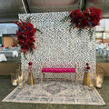 YOPIN-1126 Wedding Event Decorative White Panel 4D Sequin Mirror Shimmer Wall Backdrop Panels
