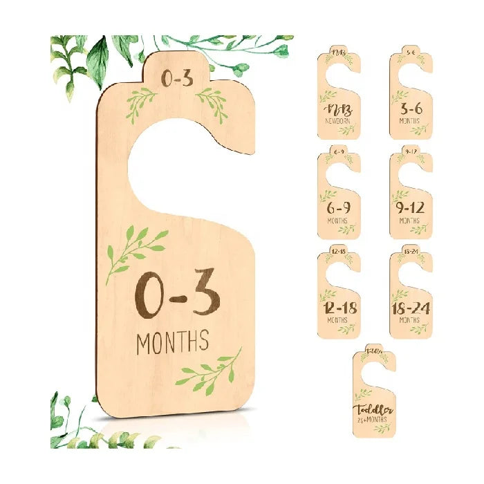Newborn Hanging Organizers Wooden Baby Clothes Organizer Closet Dividers