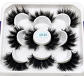 5 Pairs 25mm 3D Plant Fiber Handmade Thick Lashes Bulk Russian Volume for Natural False Eyelashes