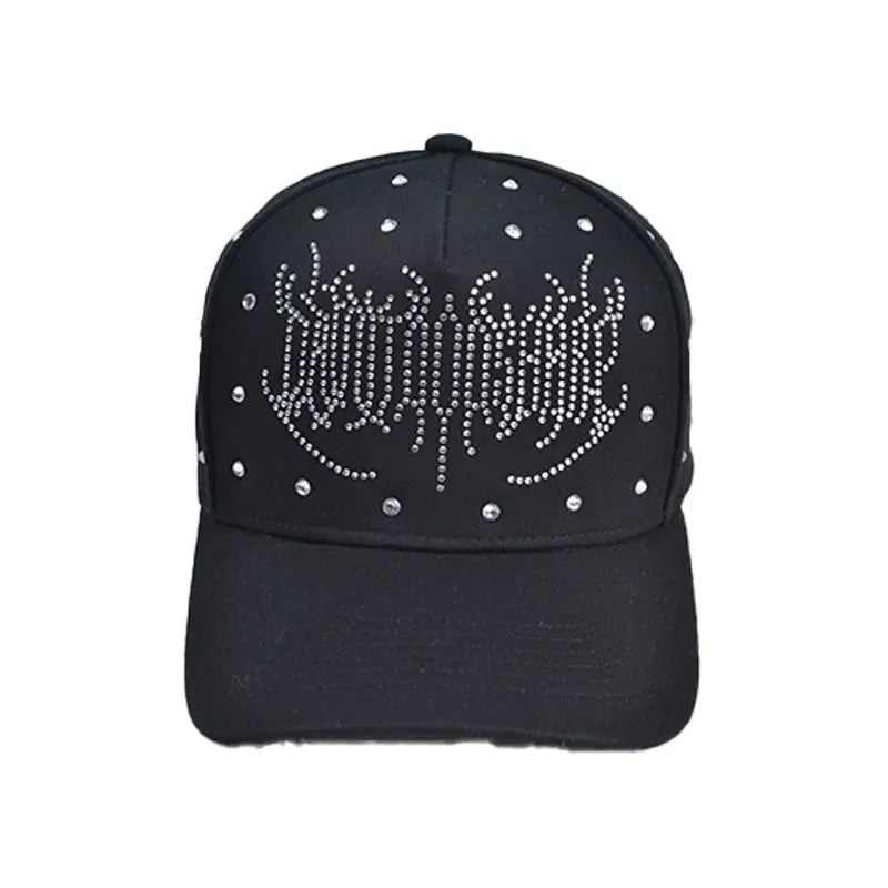 Wholesale Custom Cotton Adjustable Diamond Baseball Cap 5 Panel Baseball Cap