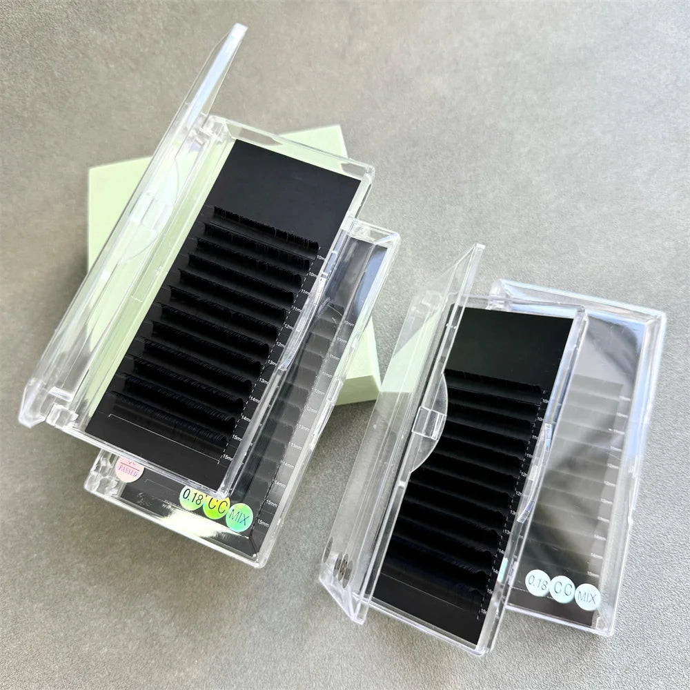 Wholesale Custom logo Super  Soft Matte Black Volume Lash Extensions Supplies Lash Trays Wholesale Cashmere Lash Extensions