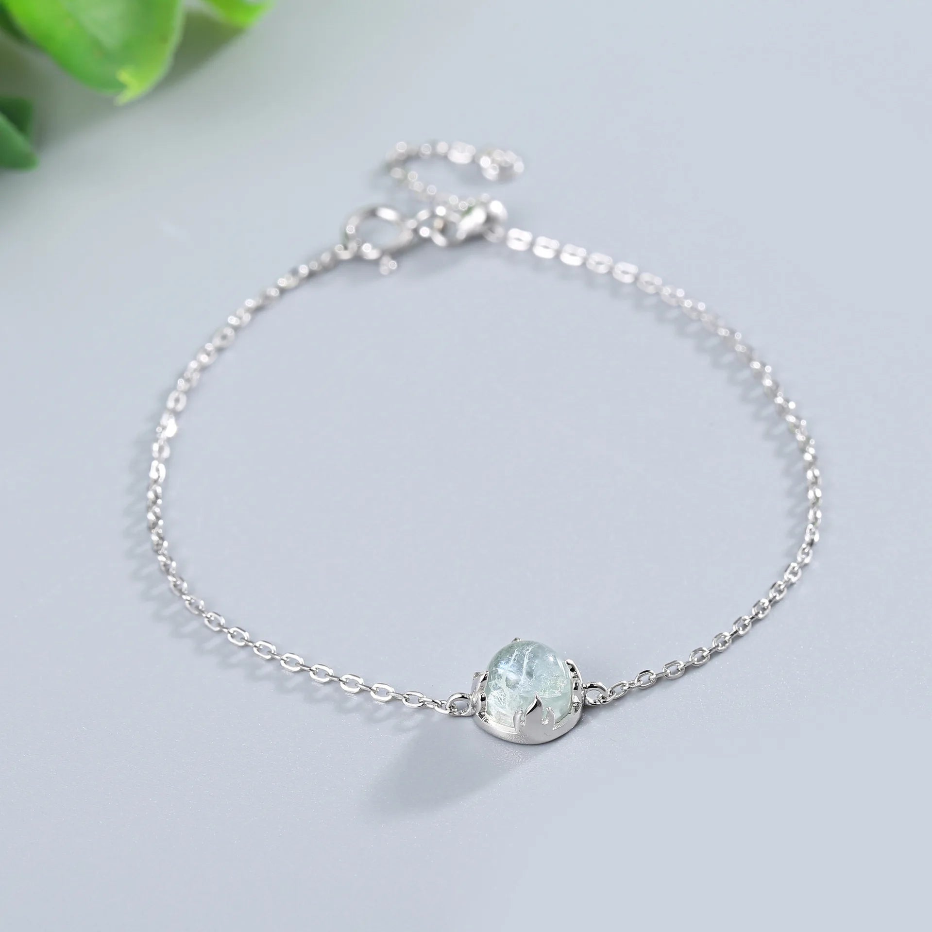 Rainbowking Moonstone Bulk Oem 925 Sterling Silver Cuff Bracelet for Women Iced Out En Argent Bijoux 925