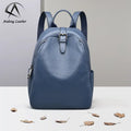 Andong Leather Fashion Backpacks for Women Genuine Cow Leather Large Capacity Ladies Shoulder Bags Casual School Backpack 8380