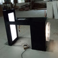 Foshan Factory Modern Black Led Light Nail Salon Manicure Table With Exhaust Fans Light Luxurye