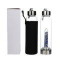 Healing Top Seller Bamboo Crystal Cup Rose Quartz Gemstone Infused Glass Glass Water Bottle Eco Friendly Natural
