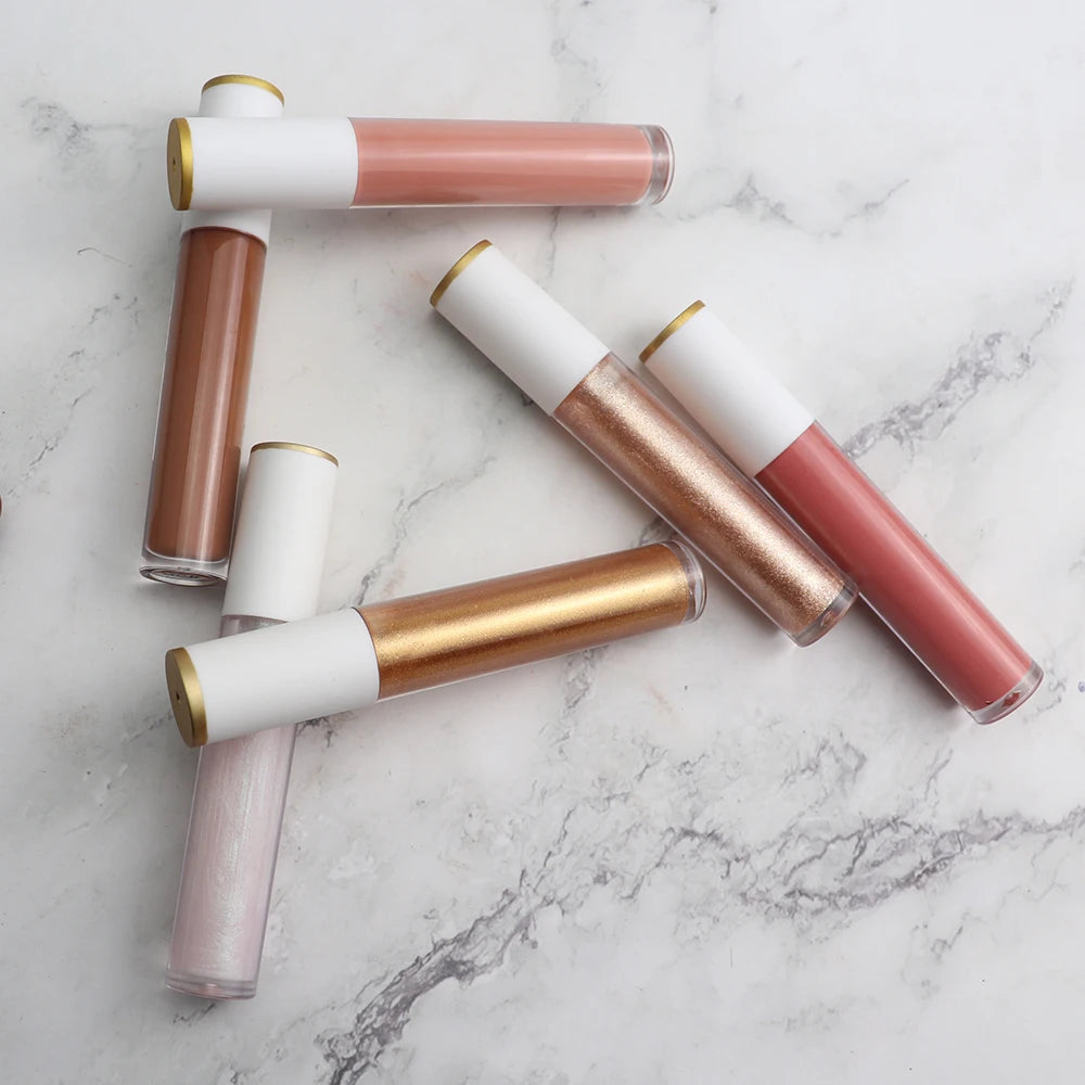 Bulk Cosmetics Makeup Lip Gloss Vendors Private Label Organic Clear Glossy Vegan Lipgloss