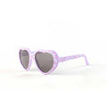 Wholesale Kids Sunglasses with Purple Heart-Shaped Cartoon Pattern Polarized PC Lenses Custom Logo