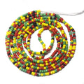 Handmade 50 Inches Adjustable Bulk Tie on Waist Beads on Cotton Cord Belly Chain Body Jewelry Leadership Red Color