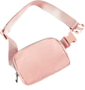 Custom Logo Women Waist Bag Red for Pink Blue Fanny Pack Adjustable Strap Zipper Candy Nylon for Yoga Sport