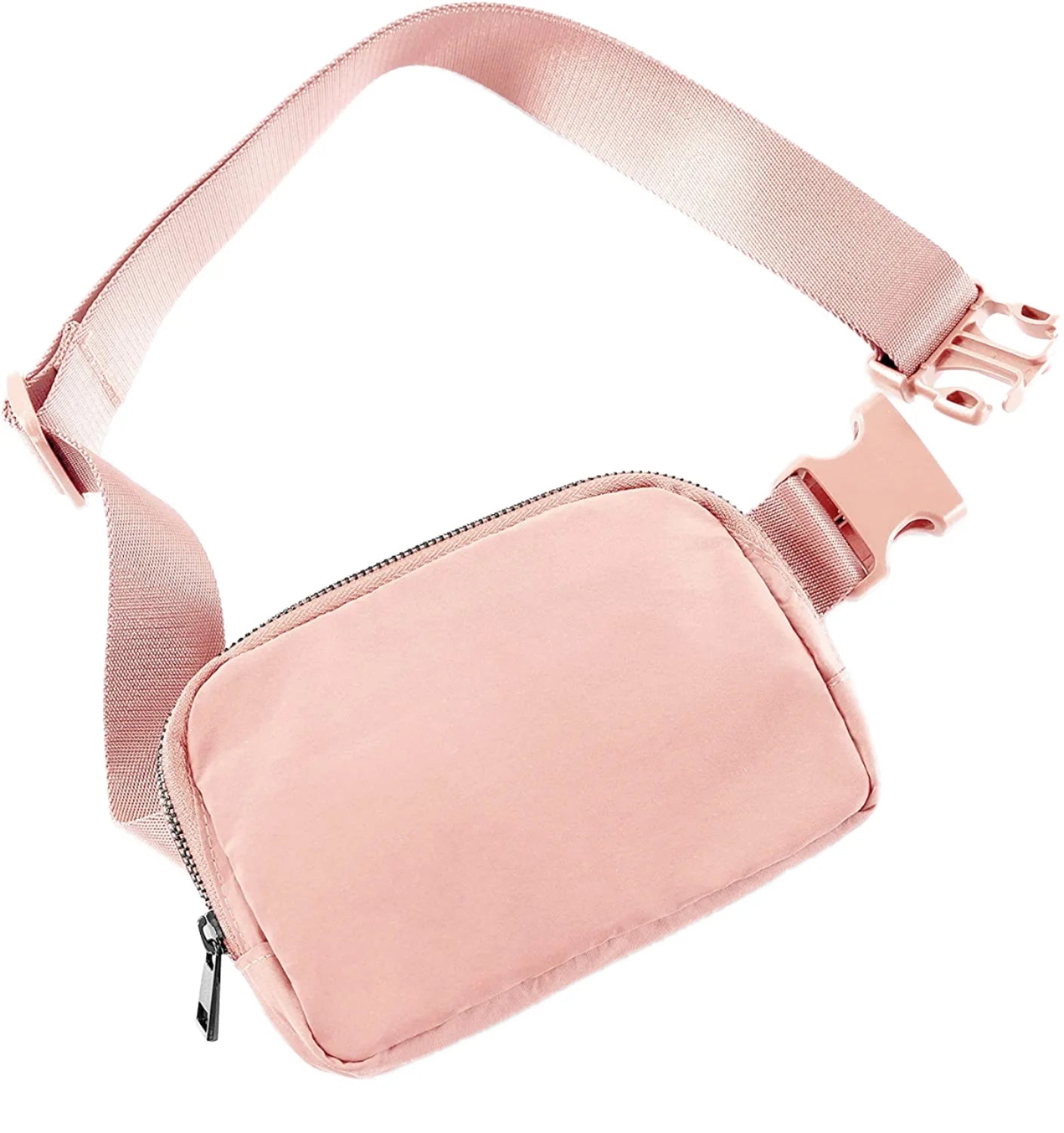 Custom Logo Women Waist Bag Red for Pink Blue Fanny Pack Adjustable Strap Zipper Candy Nylon for Yoga Sport