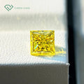 IGI Certified Fancy Vivid Yellow CVD Lab Grown Diamond Fancy Shape Princess Cut HPHT Loose Lab Diamond
