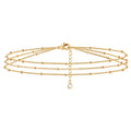Wholesale Luxury Adjustable Tiny Layered Dainty Tiny Pearl Beaded Bracelet for Women