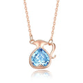 Custom 925 Sterling Silver Necklace Heart Cut Sterling Silver Pendant Necklace