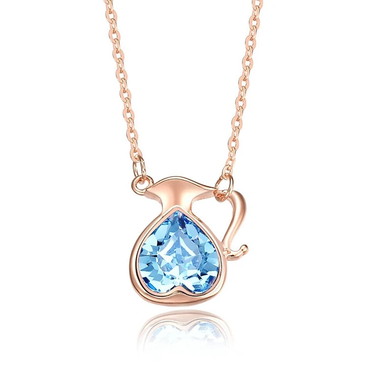 Custom 925 Sterling Silver Necklace Heart Cut Sterling Silver Pendant Necklace