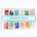 Multi-Color Crystal Beads  Rosary Necklace Catholic Cross Rosary Necklace Set