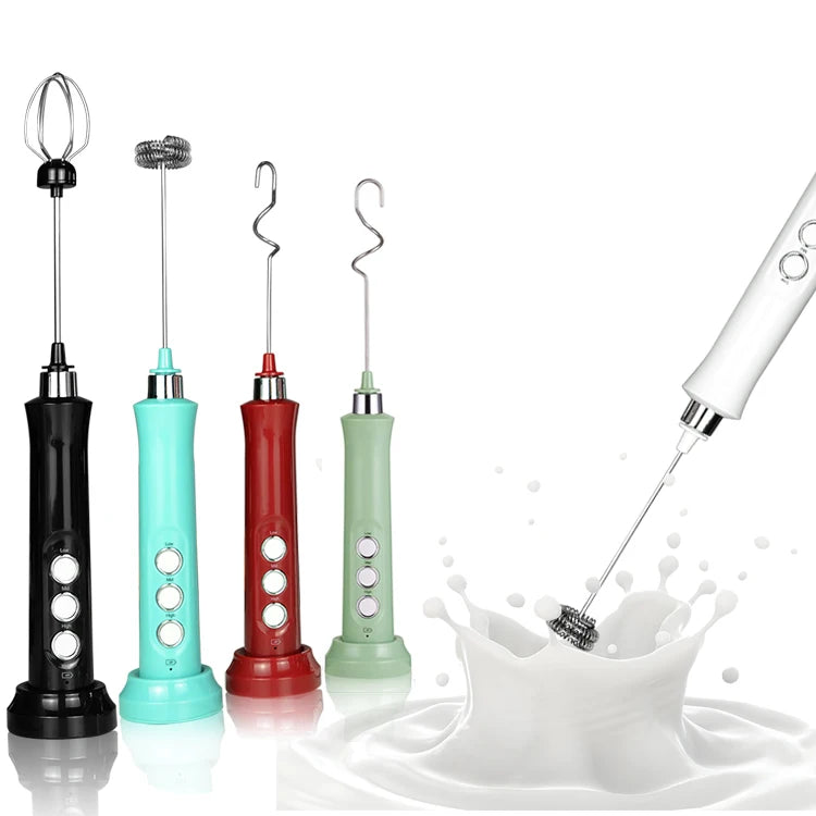 Hot Selling USB Rechargeable Coffee Foam Maker Hot Chocolate Mixer with 304 Stainless Steel Whisks and 3 Speeds