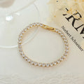 Dropshipping Luxury Trendy Women Stainless Steel Cubic Zirconia Bracelet Diamond Gold Bracelets Pulsera De Acero Inoxidable